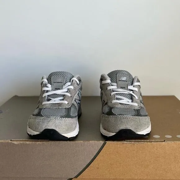 New Balance 990 V5 Grey/White Toddler Sneakers- SZ 6 C