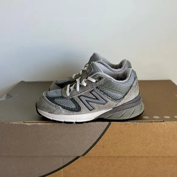 New Balance 990 V5 Grey/White Toddler Sneakers- SZ 6 C