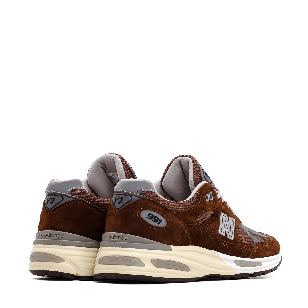 New Balance Unisex Made in UK 991v2 Pinecone U991BR2