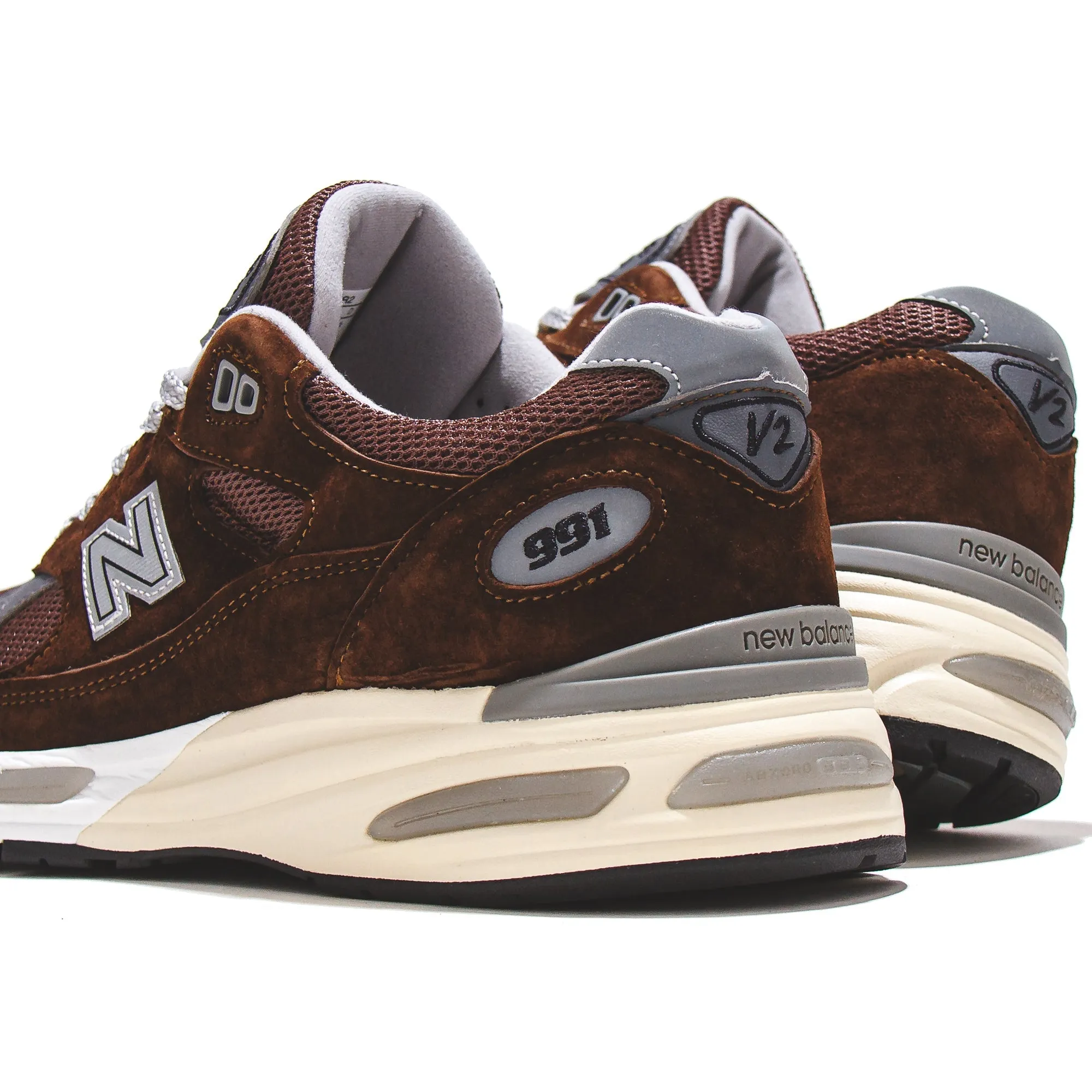 New Balance Unisex Made in UK 991v2 Pinecone U991BR2