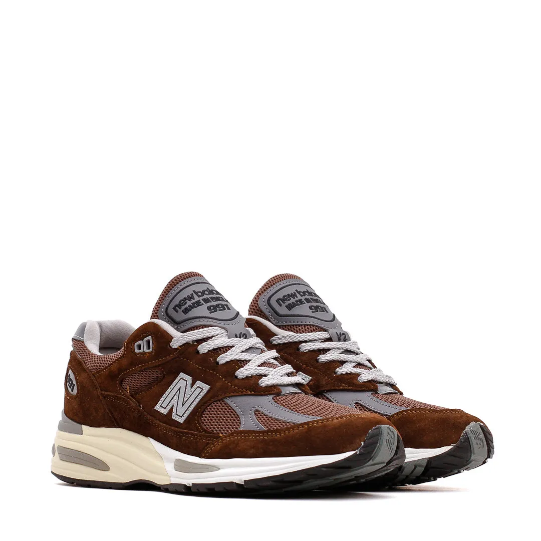 New Balance Unisex Made in UK 991v2 Pinecone U991BR2
