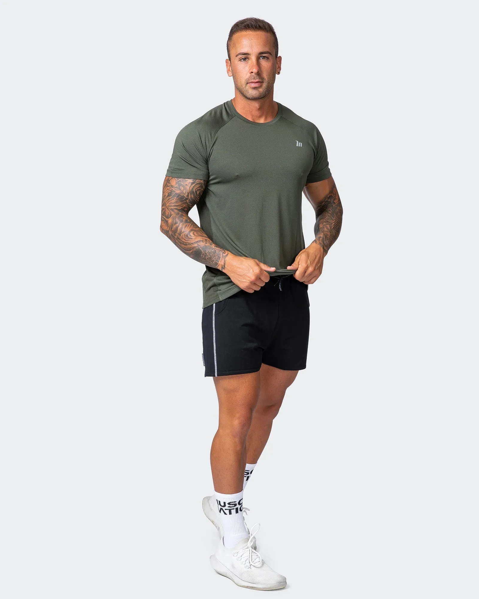 New Heights Running Tee - Dark Khaki