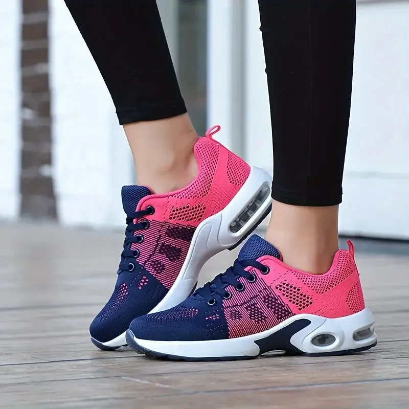 New Musabela Orthopedic Sneakers for Girls/Women,Slip-On Air Cushion Breathe Mesh Running Walking Shoes, Pink Sz 6