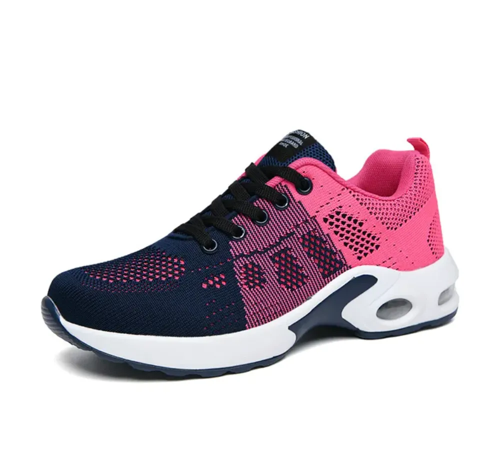 New Musabela Orthopedic Sneakers for Girls/Women,Slip-On Air Cushion Breathe Mesh Running Walking Shoes, Pink Sz 6