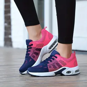 New Musabela Orthopedic Sneakers for Girls/Women,Slip-On Air Cushion Breathe Mesh Running Walking Shoes, Pink Sz 6