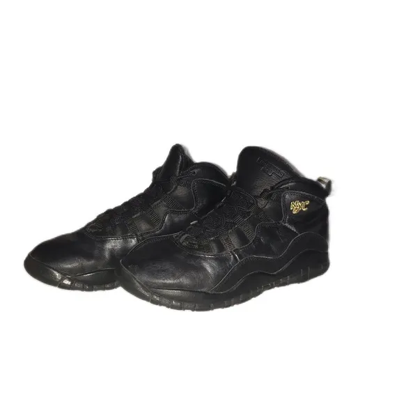 Nike Boy’s Air Jordan 10 Retro 'NYC' Black/Gold Size 3Y