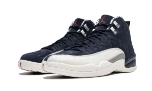 NIKE Kid's Air Jordan 12 Retro PRM (GS), College Navy/University Red