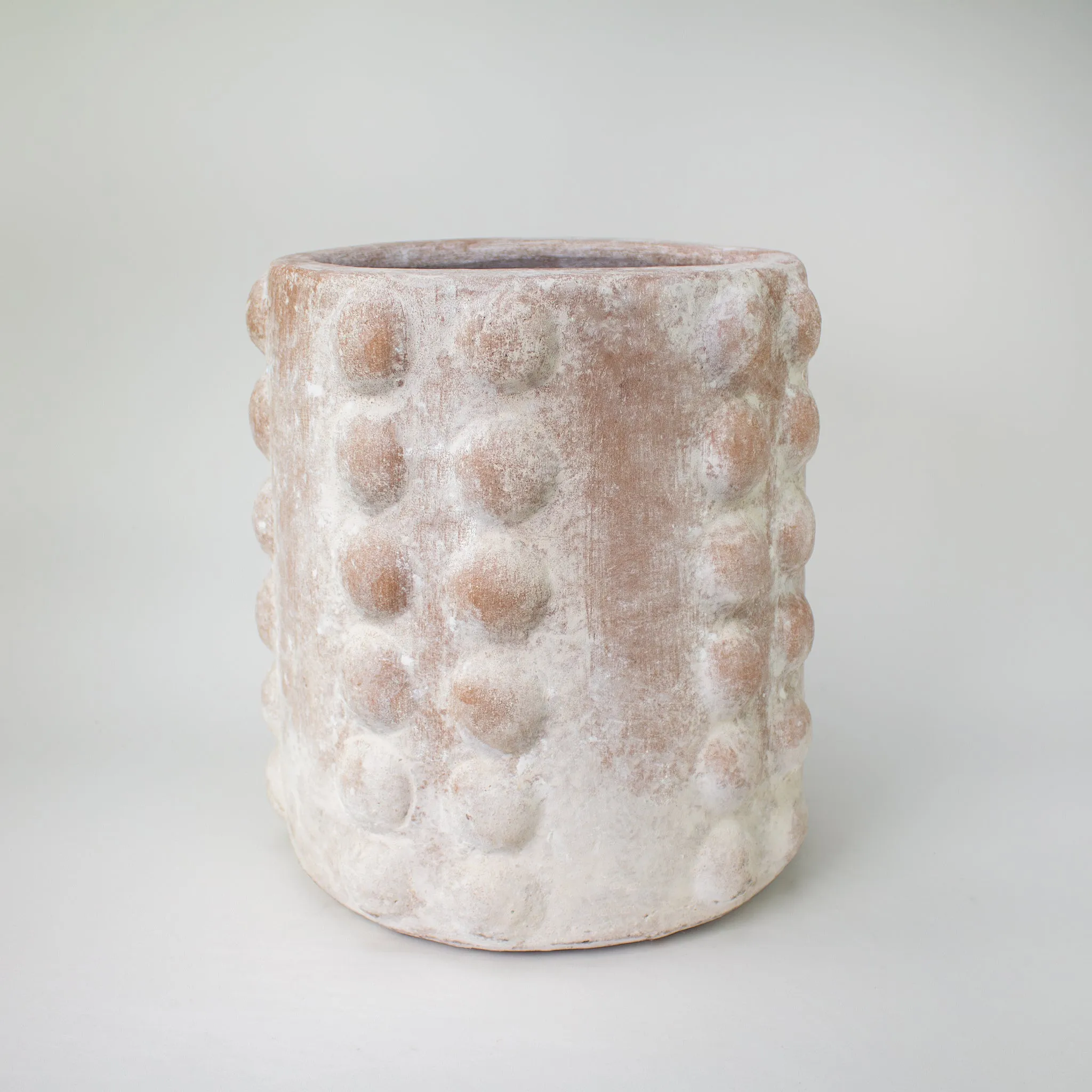Node Planter, Terracotta Pot, Tall. Malto Finish