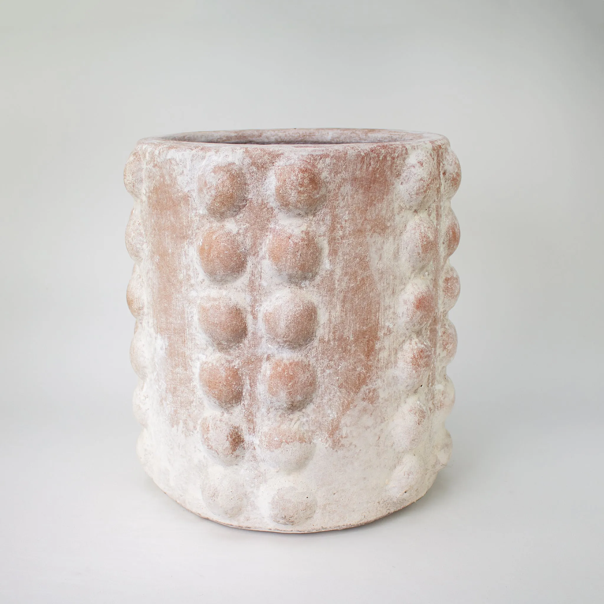 Node Planter, Terracotta Pot, Tall. Malto Finish