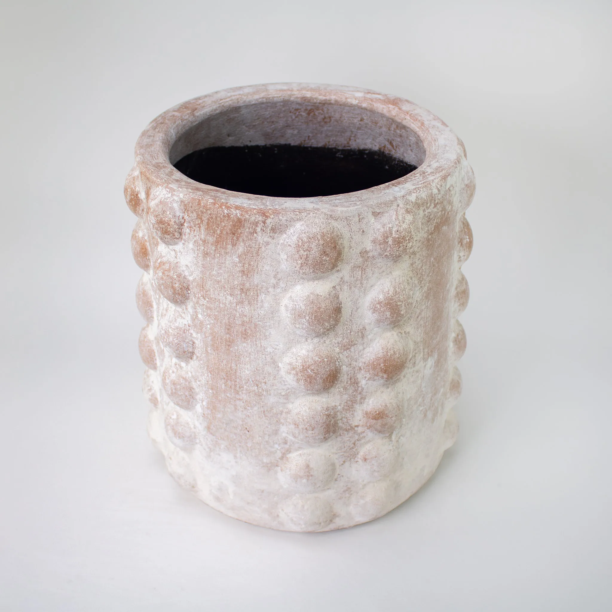 Node Planter, Terracotta Pot, Tall. Malto Finish