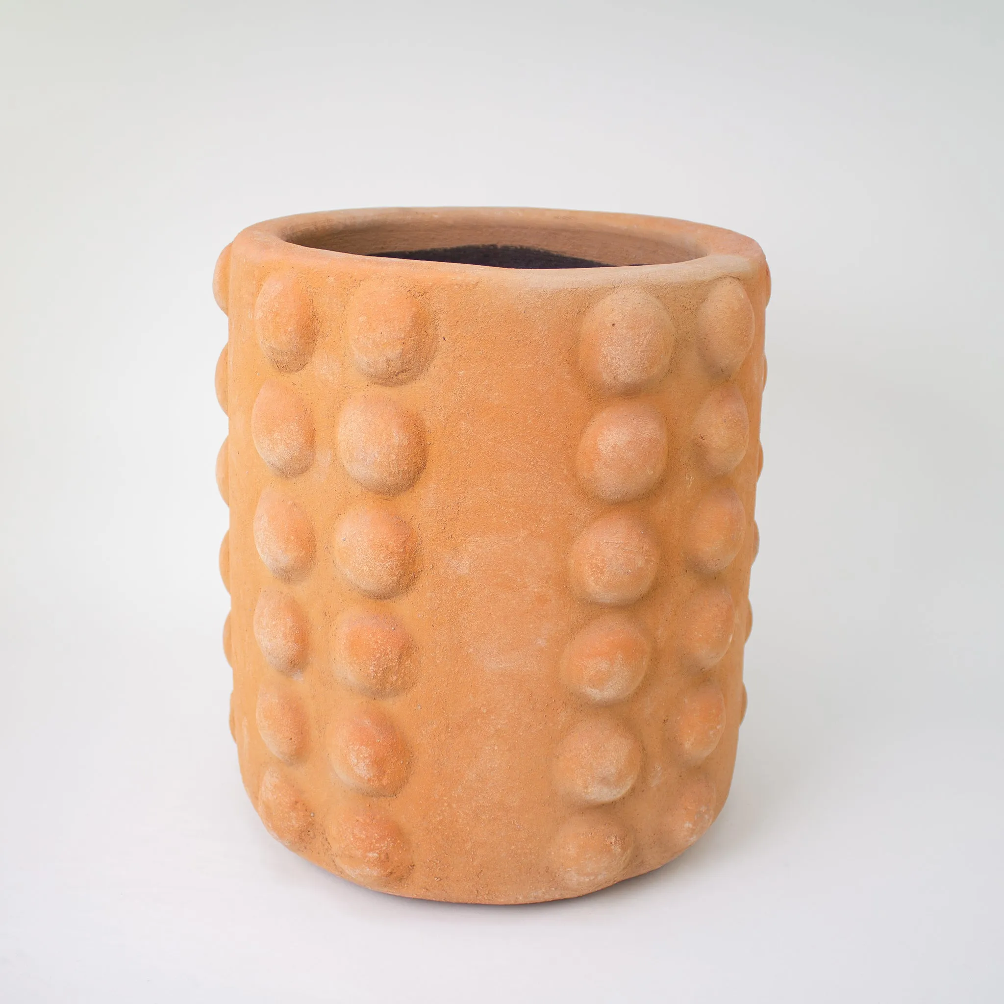 Node Planter, Terracotta pot, Tall. Natural Terracotta