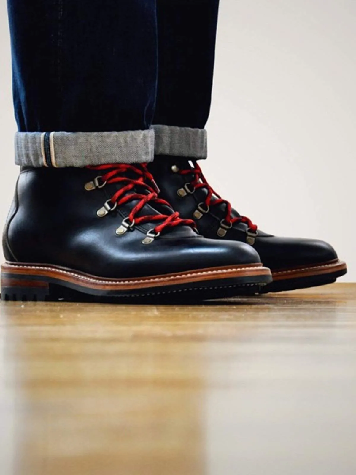 Oakstreet Bootmakers Black Commando Sole Summit Boot