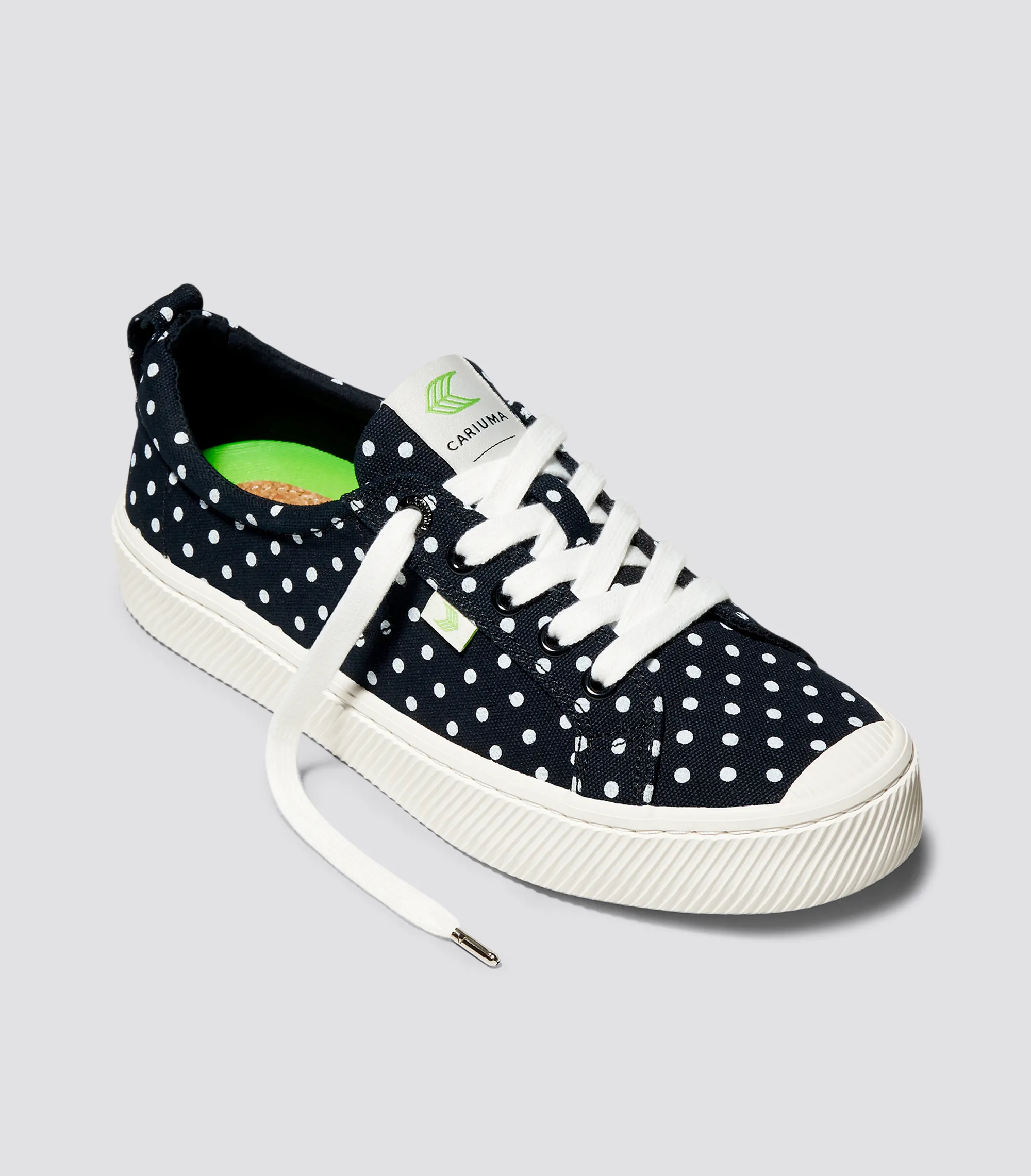 OCA Low Black Canvas White Polka Dots Sneaker Men