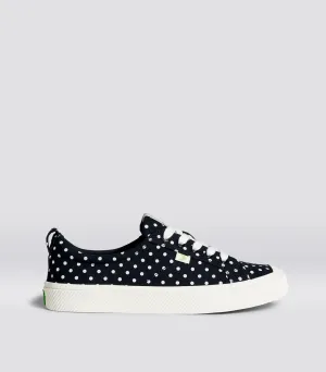 OCA Low Black Canvas White Polka Dots Sneaker Men