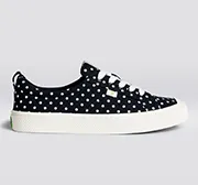OCA Low Black Canvas White Polka Dots Sneaker Men