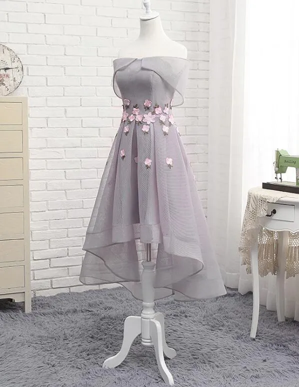 Off Shoulder High Low Fashionable Party Dress, Homecoming Dresses, Lovely Formal Dresses