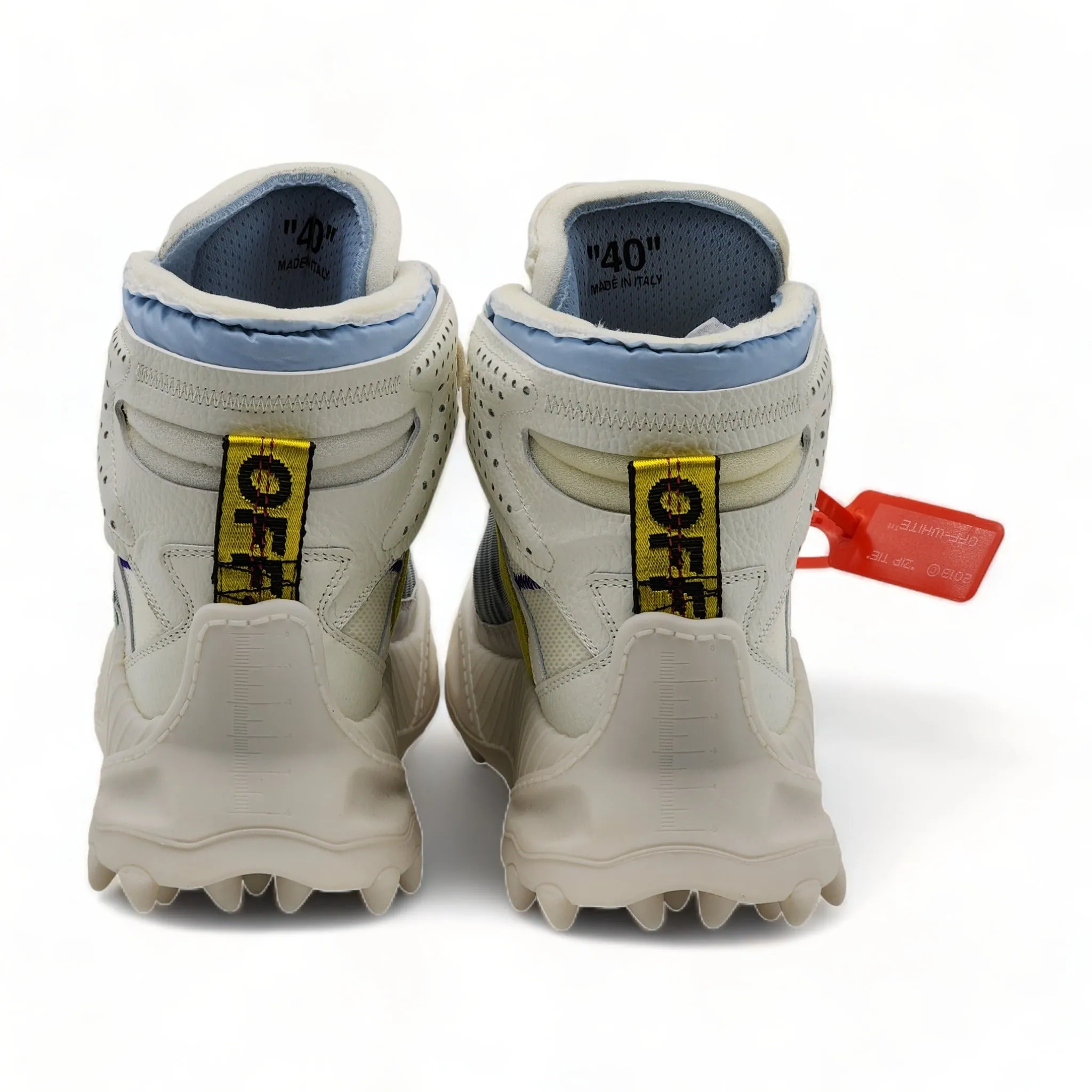Off-White ODSY 1000 Hi Top Sneakers White Pale Blue