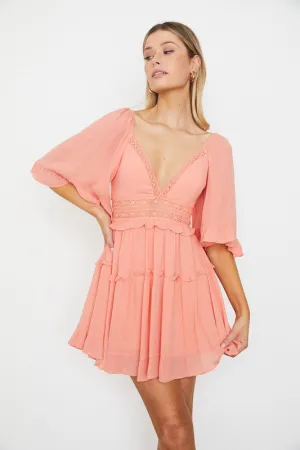 One and Only Collective Inc Flutter Sleeved Mini Dress