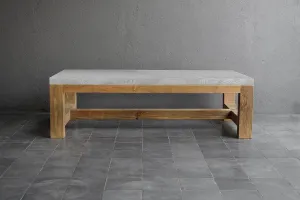 Outdoor Cocktail Table (teak   Concrete)