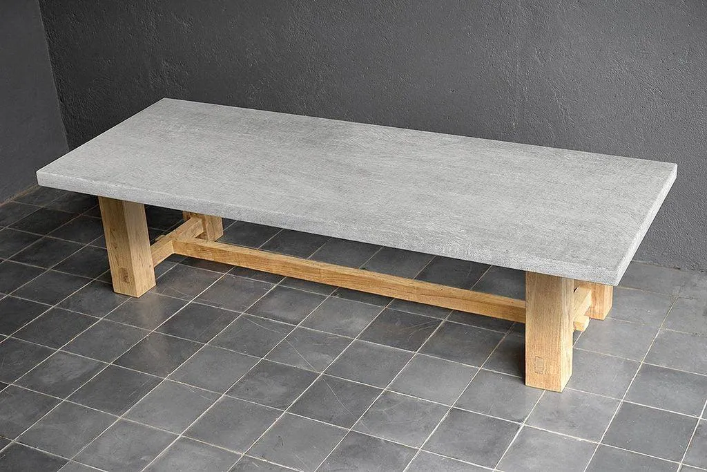 Outdoor Cocktail Table (teak   Concrete)