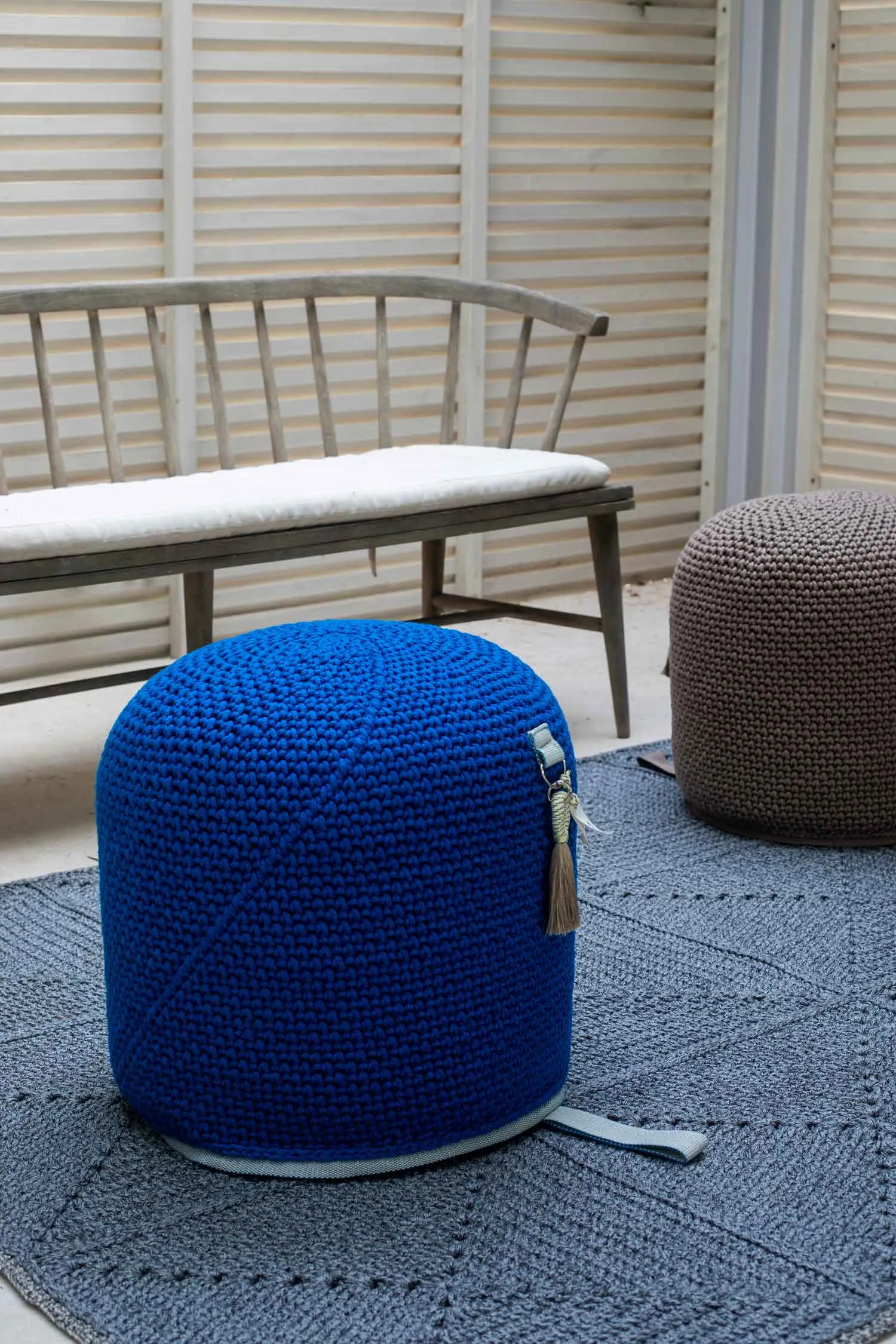 Outdoor Indoor Cylinder Pouf