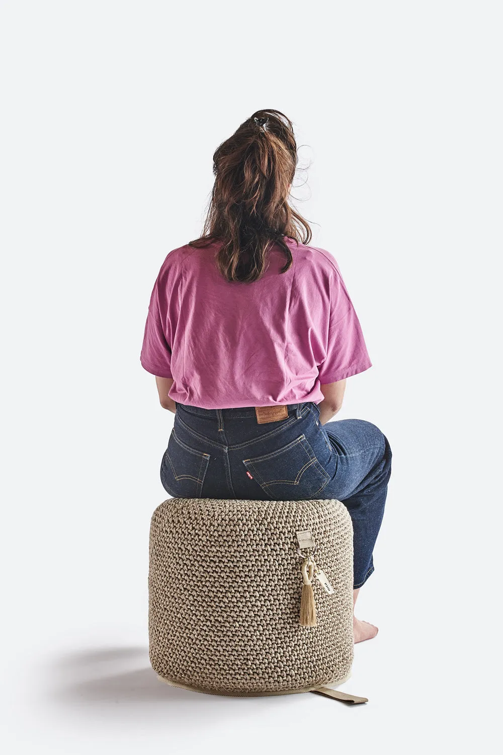Outdoor Indoor Cylinder Pouf