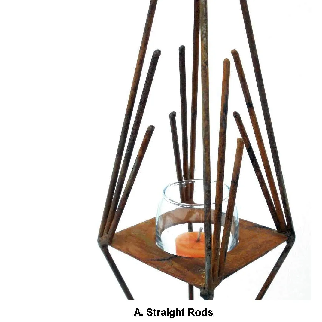 Outdoor Steel Candle Lantern by Metallic Evolution