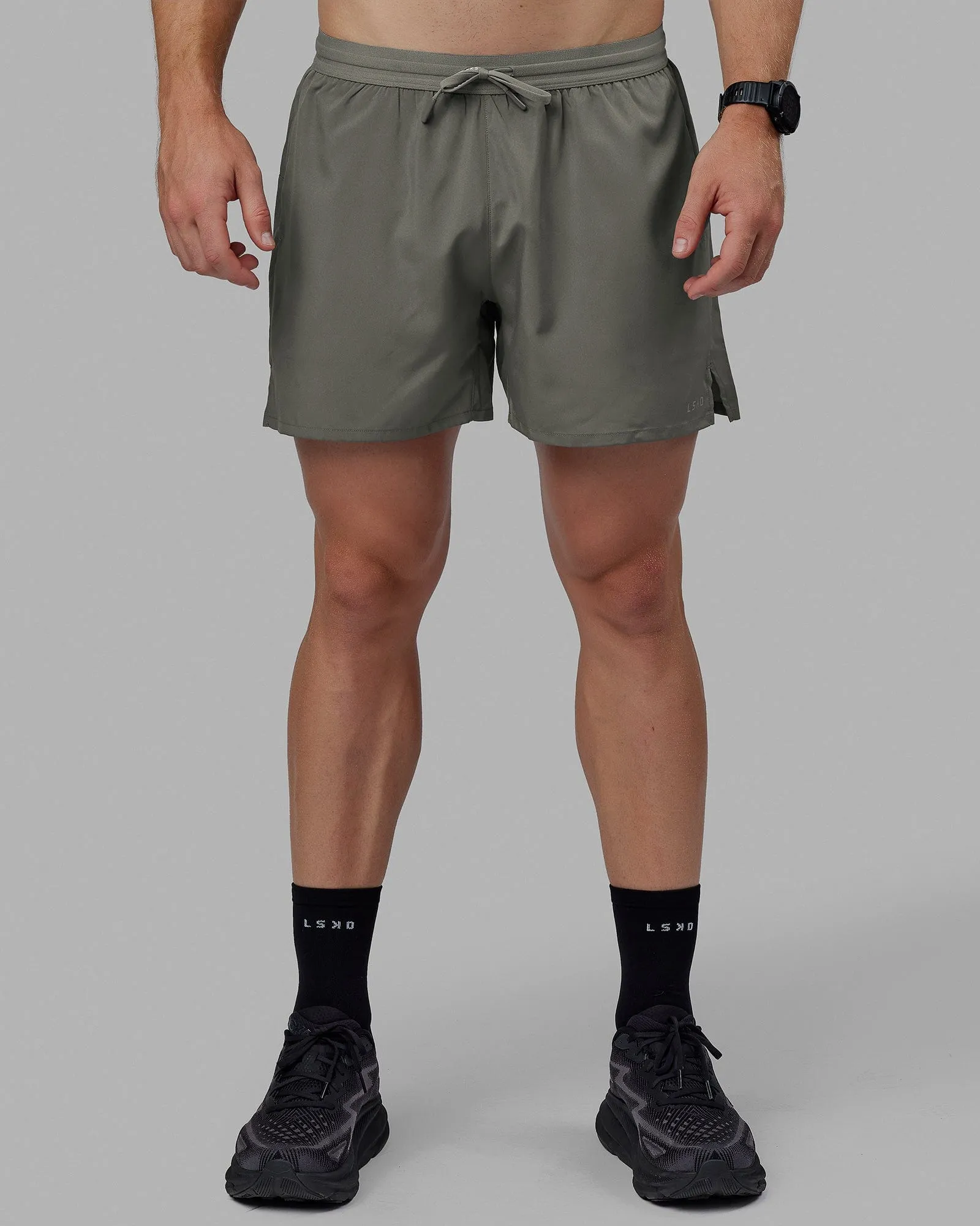 Pace Lined Performance Short  5" - Graphite-Reflective
