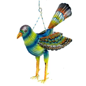 Painted Metal Hanging Bird  - Croix des Bouquets