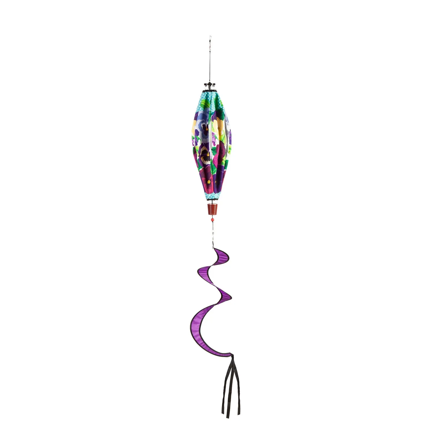 Pansy Garden Burlap Balloon Spinner,45bb455