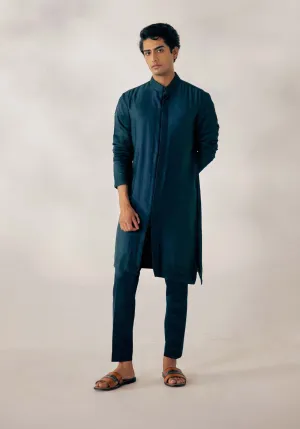 Peacock Blue Kurta With Trouser
