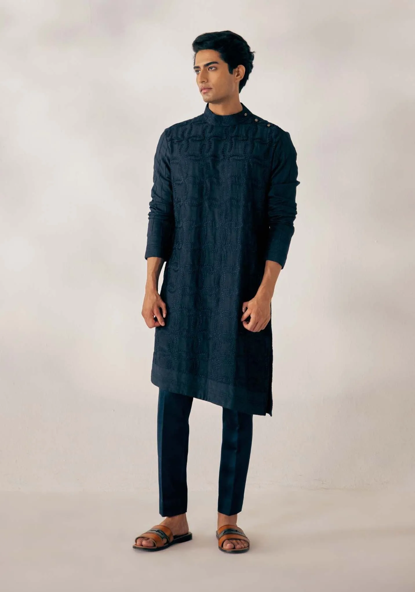 Peacock Blue Kurta With Trouser