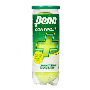 Penn Control Plus 78' Green Felt Junior Tennis Balls - 12 Can Case