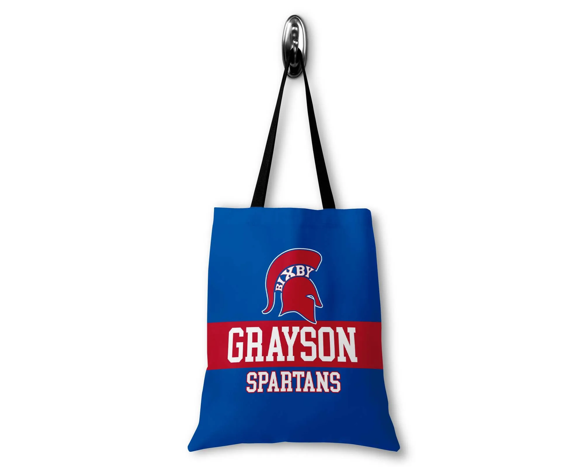 PERSONALIZED RETRO BIXBY SPARTAN 14x16 CANVAS TOTE BAG
