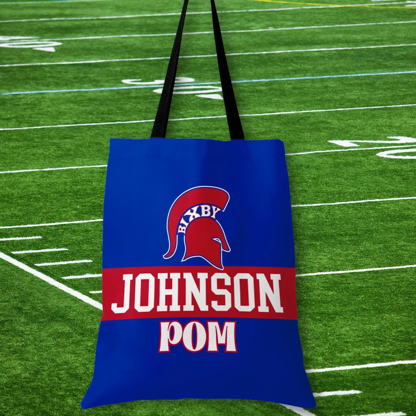 PERSONALIZED RETRO SPORTS BIXBY SPARTAN 14x16 CANVAS TOTE BAG