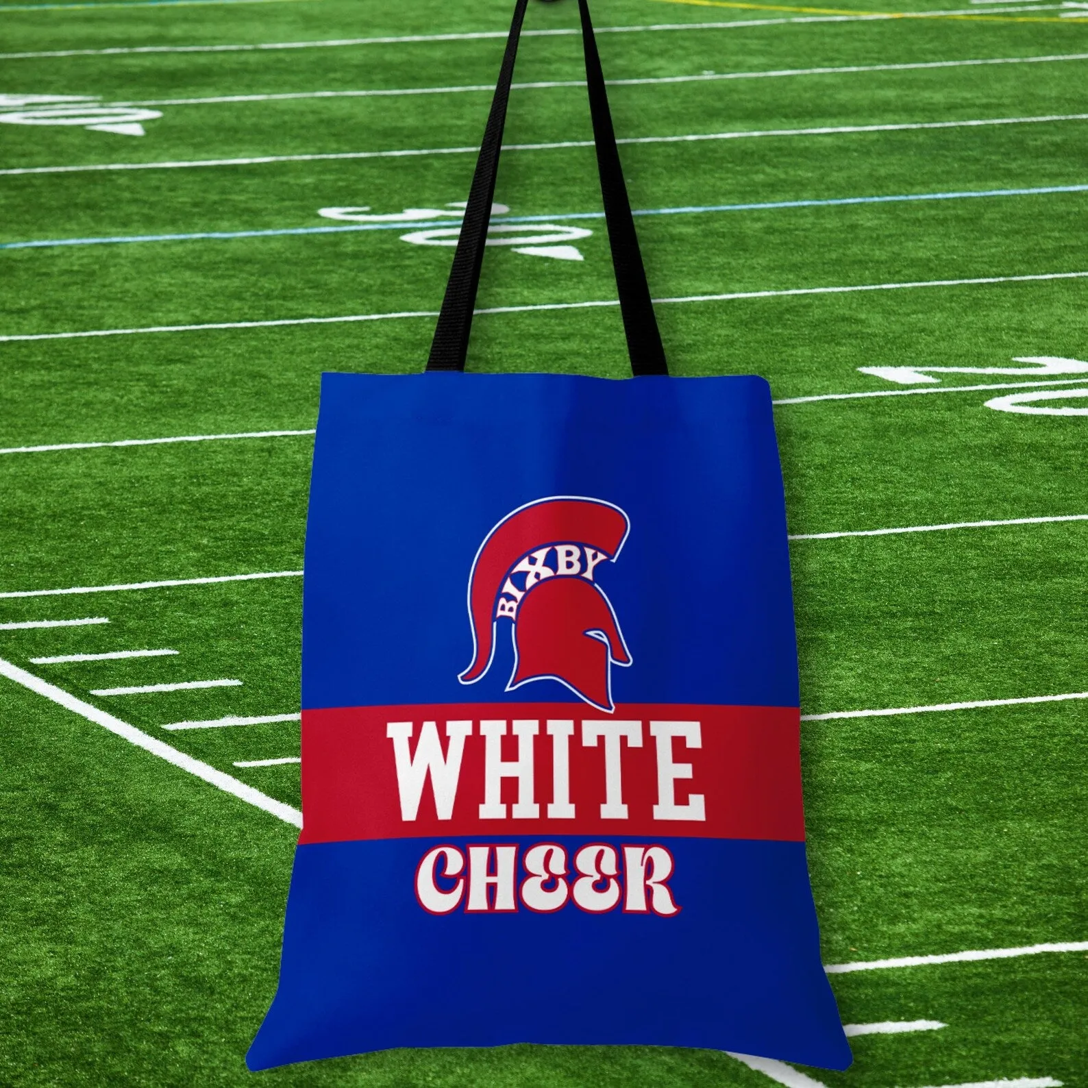 PERSONALIZED RETRO SPORTS BIXBY SPARTAN 14x16 CANVAS TOTE BAG
