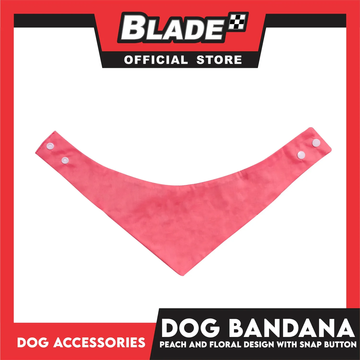 Pet Bandana Collar Scarf Reversible Tangerine With Pink Floral Collar Designs DB-CTN27S (Small) Perfect Fit For Dogs And Cats, Breathable, Soft Lightweight Pet Bandana