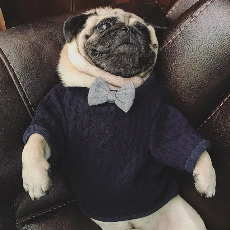 Pet Bow Tie Sweater