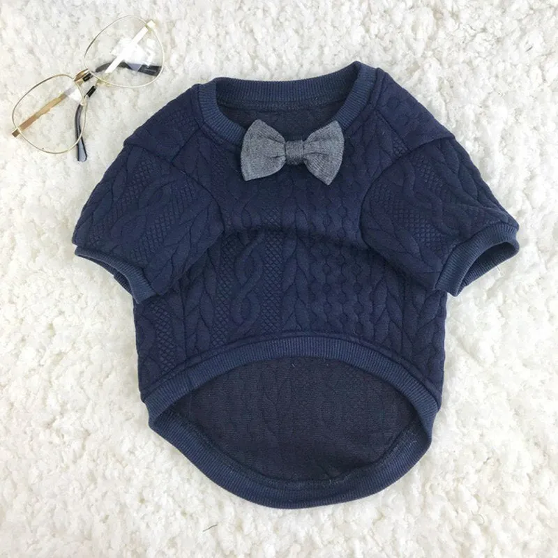 Pet Bow Tie Sweater