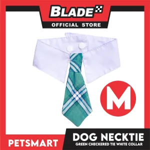 Pet Necktie Bandana Collar Scarf Green Chekered Design  DB-CTN32M (Medium) Perfect Fit For Dogs And Cats, Breathable, Soft Lightweight Pet Bandana Collar Scarf