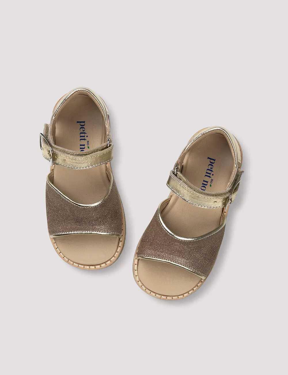 Petit Nord Copenhagen Duo Gold Sandals