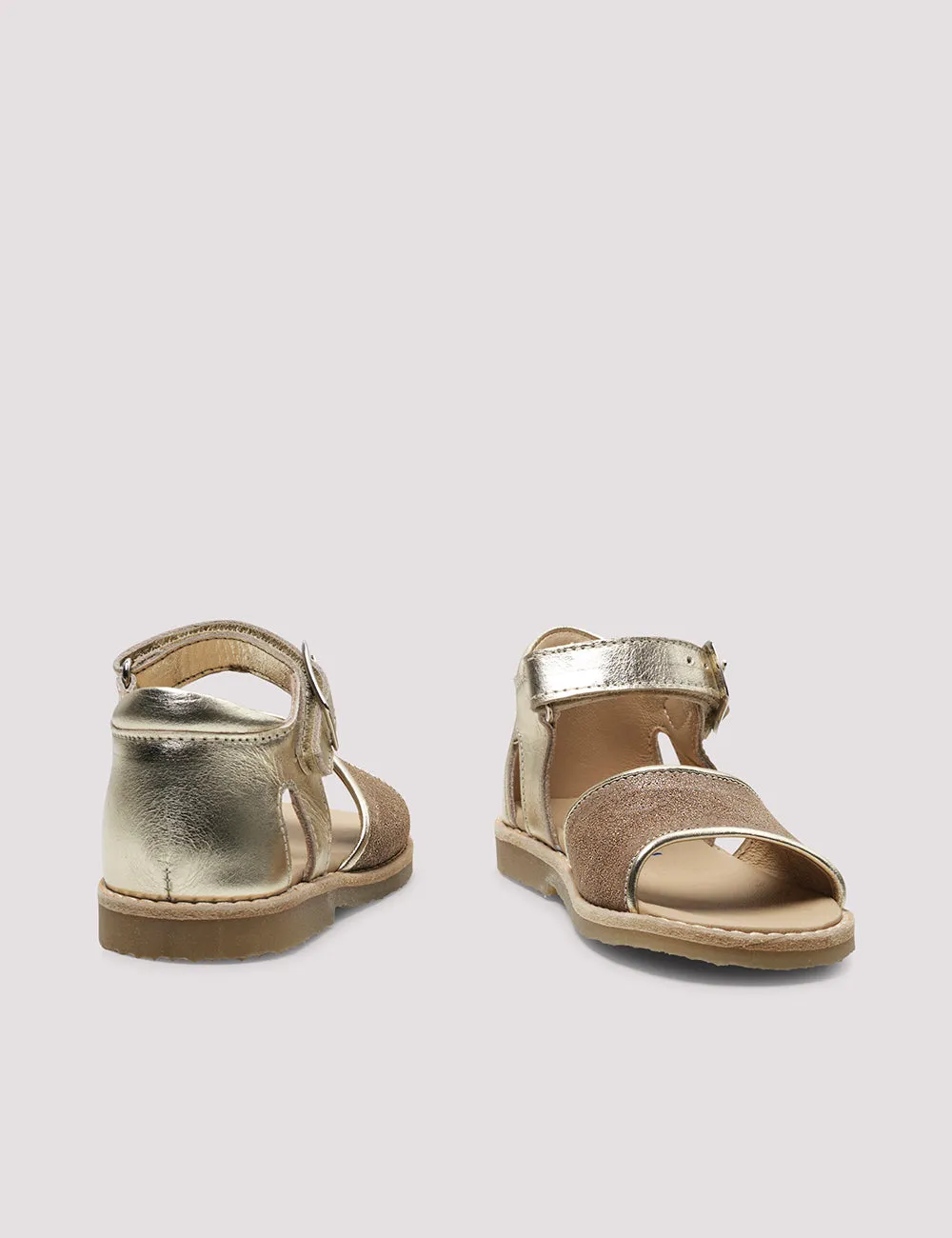 Petit Nord Copenhagen Duo Gold Sandals