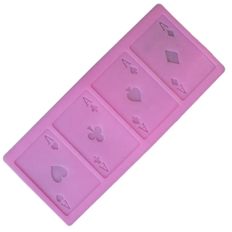 Playing Cards Silicone Mold -food mold / uv resin molds C135 (4 cavity)