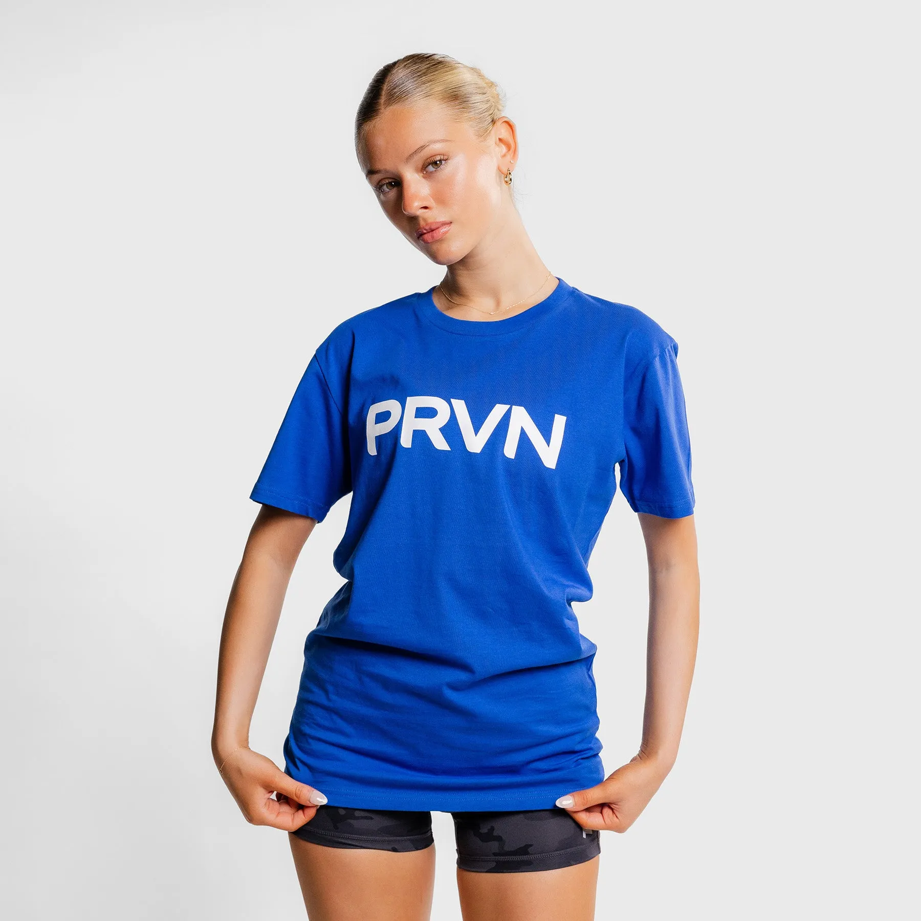 PRVN - STAPLE T-SHIRT - BLUE/WHITE