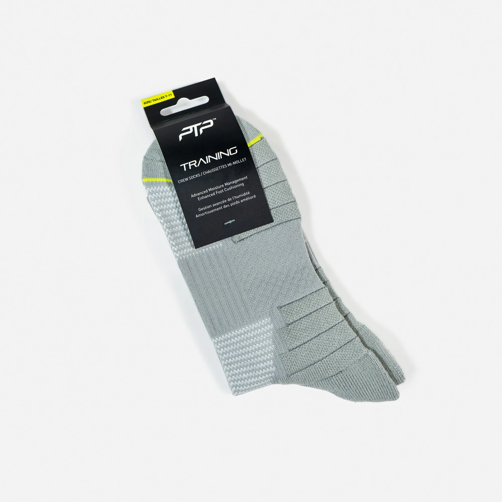 PTP TRAINING CREW SOCKS SILVER