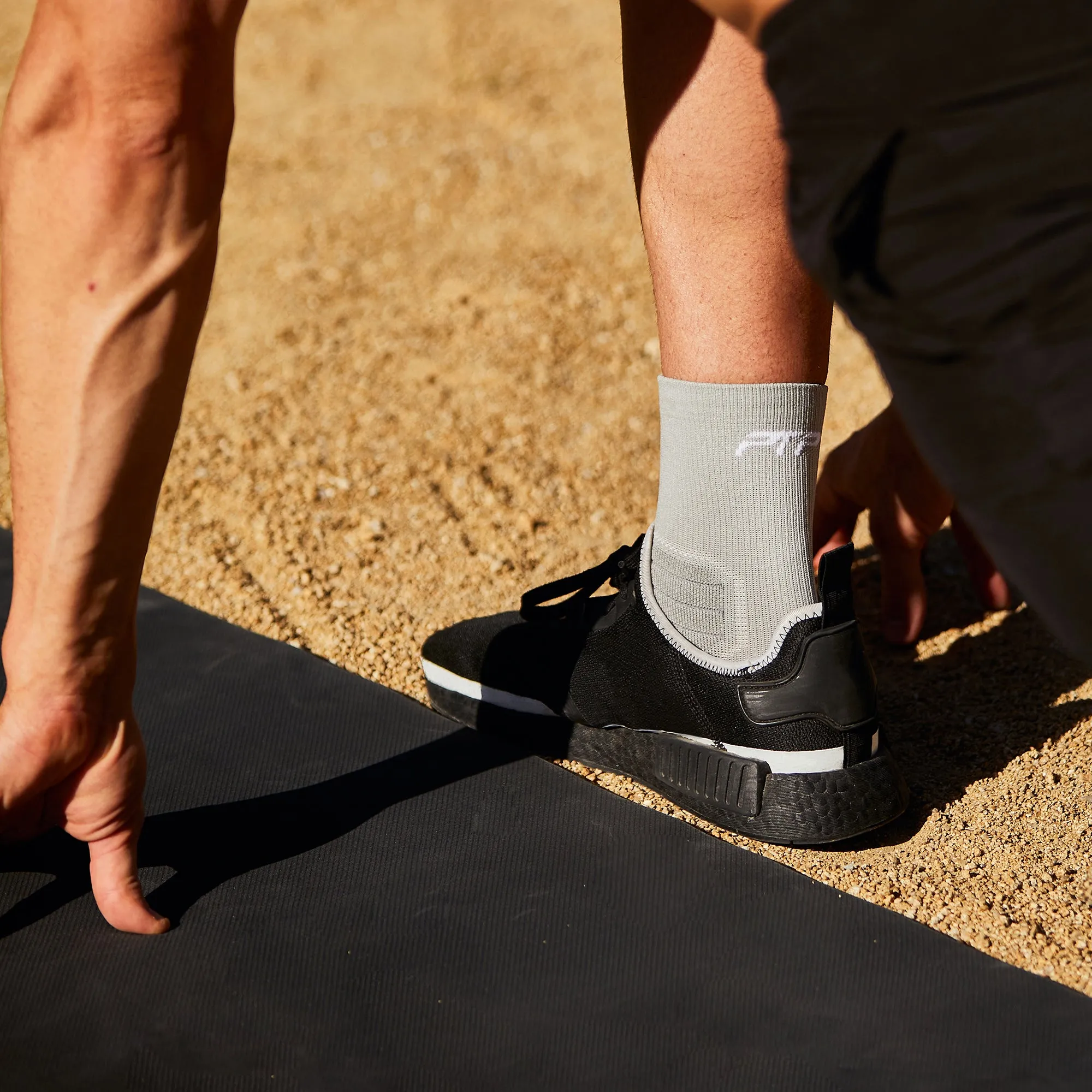 PTP TRAINING CREW SOCKS SILVER