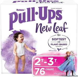 Pull-Ups New Leaf Girls' Potty Training Pants Training Underwear, 2T-3T, 76 Ct, Retails $97 