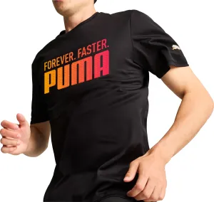 Puma Favourite Forever Faster Short Sleeve Mens Running Top - Black
