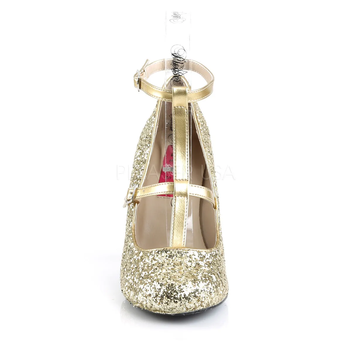 QUEEN-01  Gold Glitter-Metallic Pu