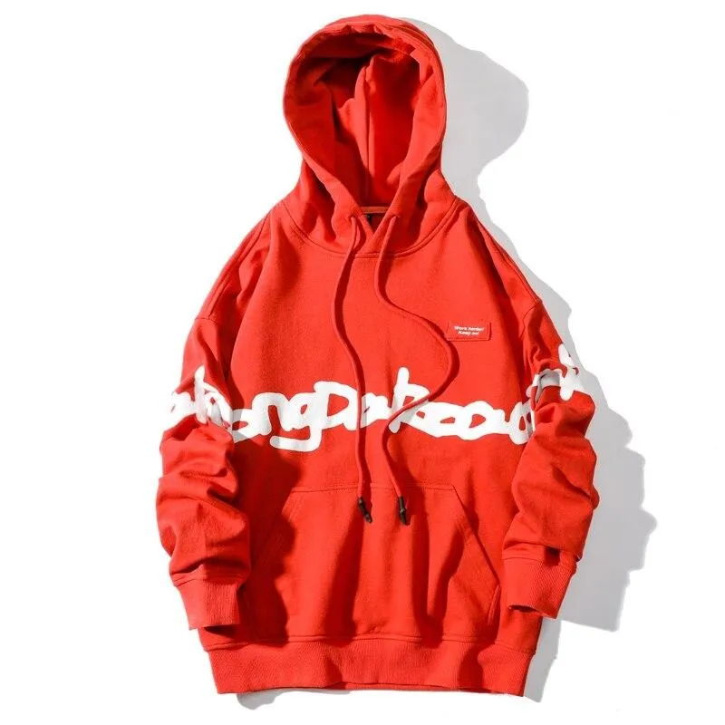 "KEEP-ON" Sweatshirt Blanc Hoodie à capuche - URB1™